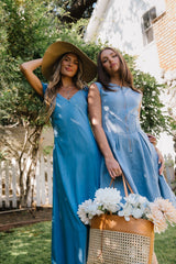 Sylvia Denim Maxi Dress