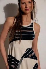 Super Spliced Cotton-Jersey Midi Dress-Tea Combo