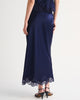 High Rise Satin Maxi Set Skirt-Blue
