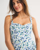 Bra-Free Dipped-Waist Maxi Dress-Blue
