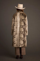 Vivienne Grey Snake Faux Fur Jacket