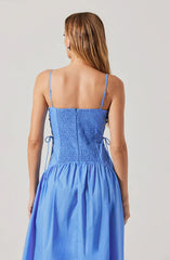 Karah Drop Waist Cutout Midi Dress