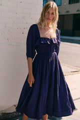 Oasis Midi Dress-Plummery