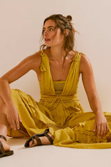 Santa Maria Maxi Dress-Mossy Gold