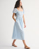 A&F Emerson Puff Sleeve Midi Dress-Pastel Blue