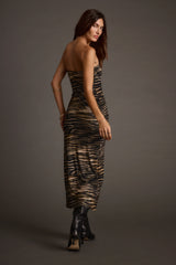 Avani Zebra Mesh Maxi Dress
