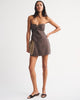 A&F Bra-Free Scarlett Strapless Linen-Blend Skort-Brown