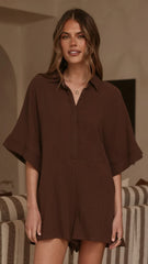 Vern Playsuit - Chocolate