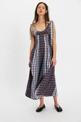 Sunray Midi Dress-Navy Combo