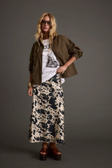 Kacey Cowhide Maxi Skirt
