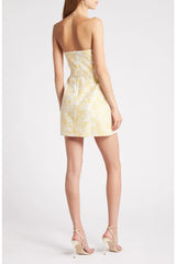 Amanda Uprichard Strapless Puzzle Mini Dress
