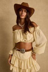 Panama Baby Yellow Chiffon Top