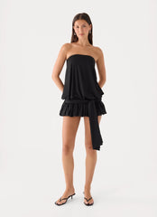 Mazie Strapless Mini Dress - Black