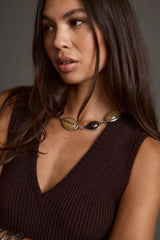 Myra Gold and Stone Statement Necklace