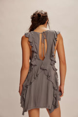 More Is More Mini Dress-Smoked Pearls