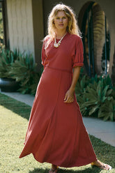 Brentwood Maxi Dress-Red