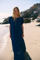 Tierney Linen Maxi Dress-Poseidon