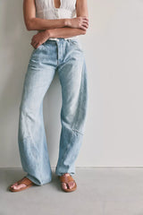 We The Free Highland Low-Rise Twisted Bowed Jeans