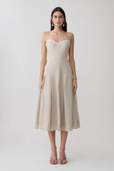 Taylor Midi Dress - Natural