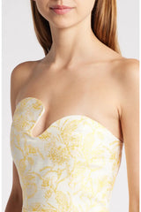Amanda Uprichard Strapless Puzzle Mini Dress