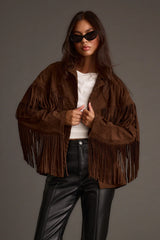 Devon Mocha Vegan Suede Shacket