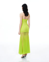 Thalassa Mesh Dress - Lime Green