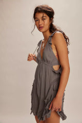 More Is More Mini Dress-Smoked Pearls