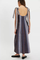 Sunray Midi Dress-Navy Combo