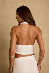 Ibiza White Halter Top