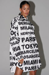TIME AND PLACE POPLIN MINI DRESS