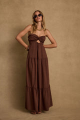 Mara Mocha Maxi Dress