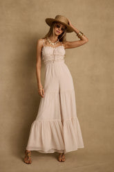 Dahlia Blush Chiffon Jumpsuit