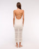 Beaded Crochet-Style Maxi Dress-Cream