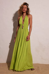 Look Into the Sun Maxi Dress-Fresh Lime
