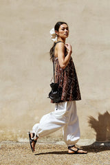 Sun Chaser Mini Dress-Brown Combo