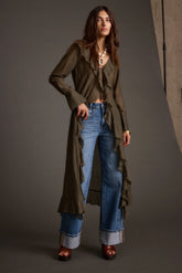 Naomi Olive Longline Top