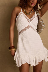 Essence White Trapeze Mini Dress