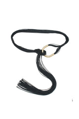 Soul Ties Black and Gold Wrap Belt