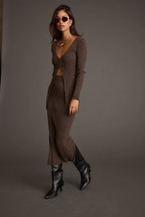 Tusk Mocha Sweater Midi Skirt