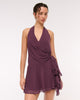Draped Halter Mini Dress