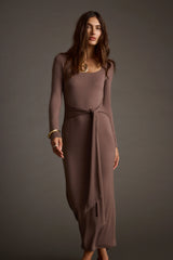 Giavana Dark Taupe Maxi Dress