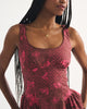 100% Cotton A&F Bra-Free Dylan Mini Dress-Red Pattern