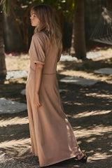 Brentwood Maxi Dress-Cocoa Mousse
