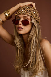 Elias Gold Crochet Cap