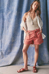 Alba Plain White Tee-Sunset
