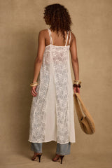 Blanca White Lace Longline Tank