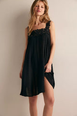 Don't You Love It Mini Slip Dress-Black