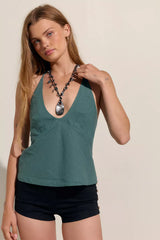 Sandshell Linen Skirt Set-Sagebrush Green