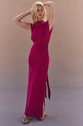 Good Feels Cap-Sleeve Maxi Dress-Summer Cherries