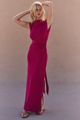 Good Feels Cap-Sleeve Maxi Dress-Summer Cherries
